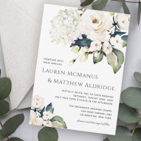 Elegant White Watercolor Floral Wedding
