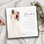 Elegant White Wedding Gown Bridal Shower Invite<br><div class="desc">If you need any further customization please feel free to message me on yellowfebstudio@gmail.com.</div>