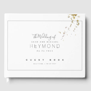 elegant white wedding guest-book guest book