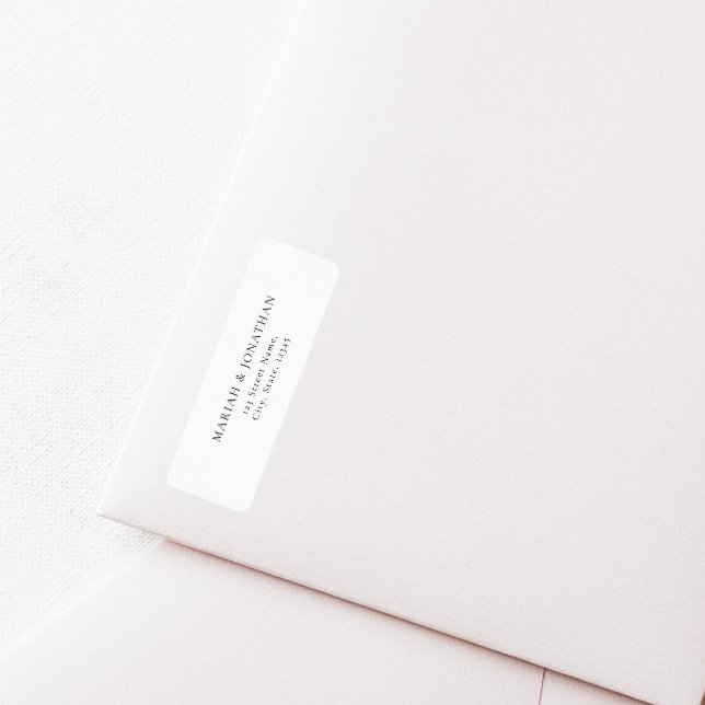 Elegant White Wedding Return Address Label (Creator Uploaded)
