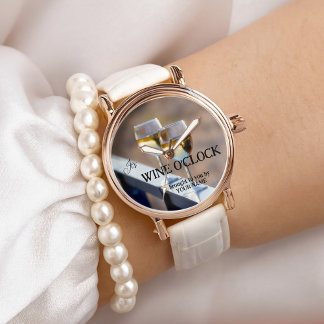 Elegant White Wine O Clock  Watch