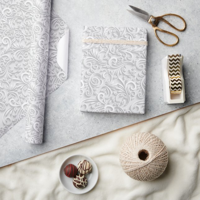 Elegant White  Wrapping Paper (Crafts)