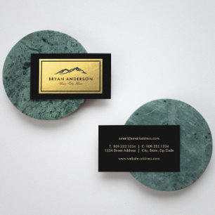 Elegant Wilderness Business Card – Mountain Icon