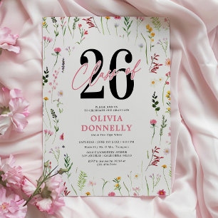 Elegant Wildflower 2026 Graduation Party Invitation