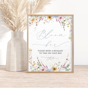 Elegant Wildflower Bloom   Flower Bar Poster