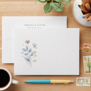 Elegant Wildflower Boho Wedding Envelope