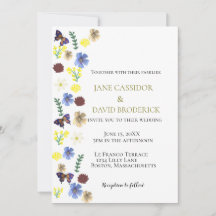 Elegant Wildflower Boho White Wedding