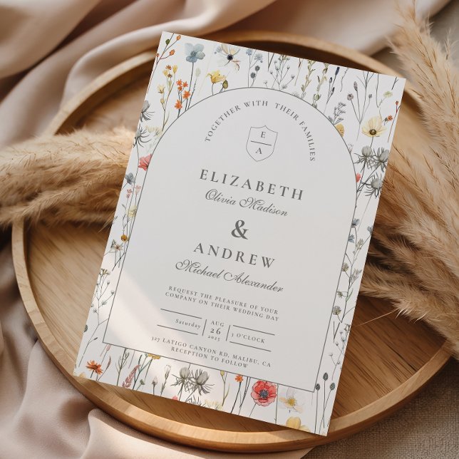 Elegant Wildflower Botanical Wedding Invitation (Creator Uploaded)