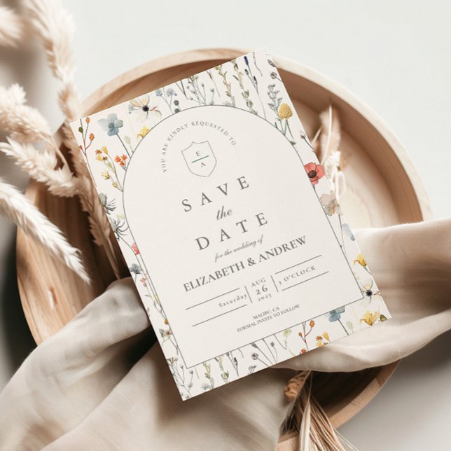 Elegant Wildflower Botanical Wedding Save The Date (Creator Uploaded)