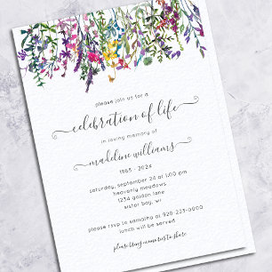 Elegant Wildflower Celebration of Life Funeral