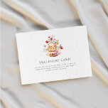 Elegant Wildflower Custom Bridal Shower Tea Party  Enclosure Card<br><div class="desc">Elegant Wildflower Custom Bridal Shower Tea Party Enclosure Card</div>