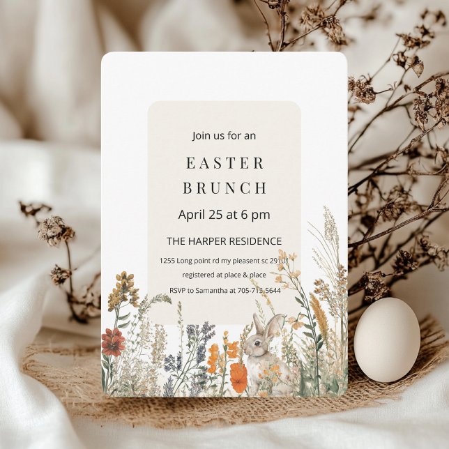 Elegant Wildflower Easter Brunch | Spring Invitation (Creator Uploaded)