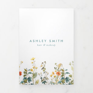 Elegant Wildflower Field Brochure Tri-Fold Programme