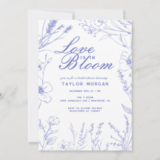 Elegant Wildflower Floral Bridal Shower Invitation