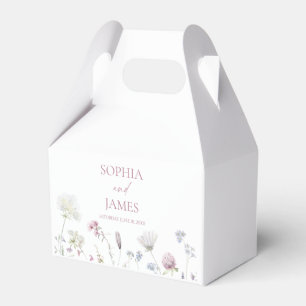 Elegant Wildflower Floral Flowers Wedding Favor Box