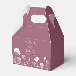 Elegant Wildflower Floral Flowers Wedding Favor Box