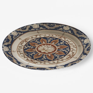 Elegant wildflower Floral Victorian Ceramic Weddin Paper Plate