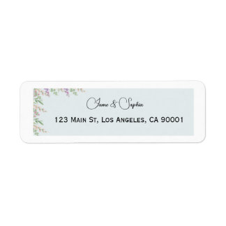 Elegant Wildflower FloralWeddingReturnAddressLabel