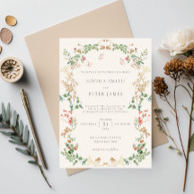 Elegant Wildflower Garden Floral Wreath
