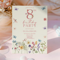 Elegant Wildflower GardenFloral 8th Birthday Party