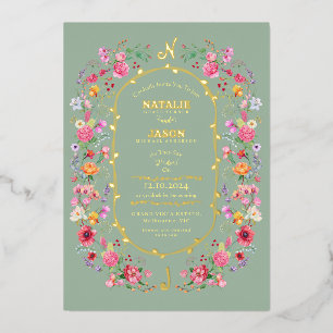 Elegant Wildflower Meadow Spring Garden Wedding