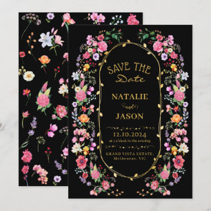 Elegant Wildflower Meadow Spring Garden Wedding Save The Date