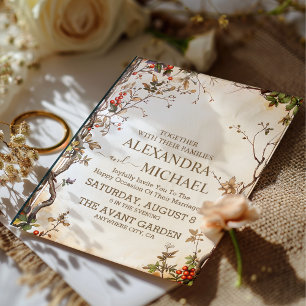 Elegant Wildflower Meadow Wedding Invitation