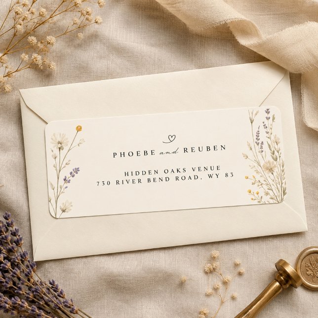 Elegant Wildflower Return Address  (Creator Uploaded)