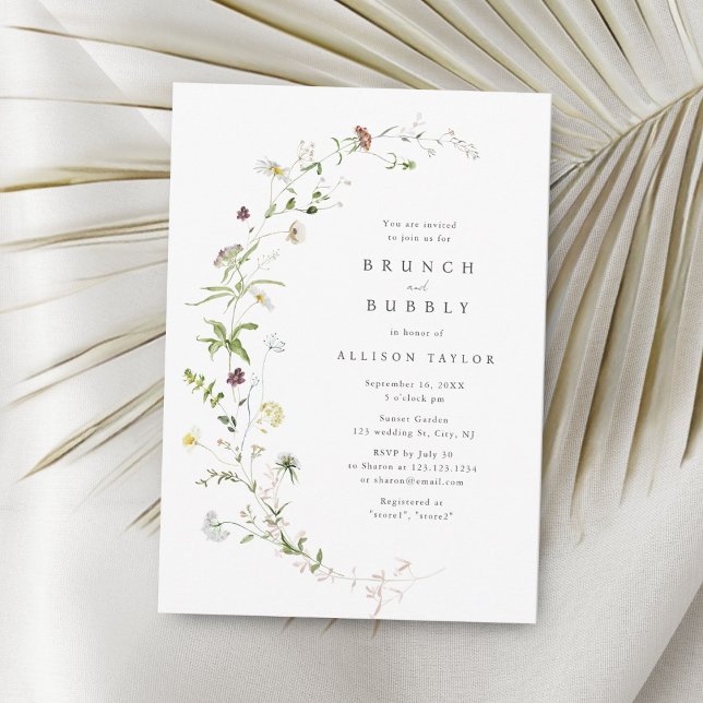 Elegant Wildflower Rustic Boho Bridal Shower Invitation (Creator Uploaded)