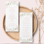 Elegant Wildflower Rustic Boho Wedding Program<br><div class="desc">Elegant delicate watercolor wildflower design, with custom your own event details. Pastel palettes of soft blush pink, off white, beige, dusty blue, dusty pink, and botanical greenery, Great floral wedding programs for modern rustic wedding, country garden wedding, and boho wedding in spring and summer. See all the matching pieces in...</div>