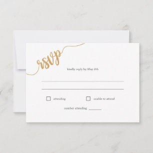 Elegant Wildflower song request RSVP card