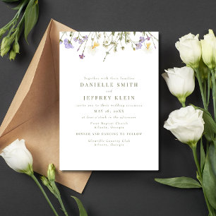 Elegant Wildflower Spring  Invitation