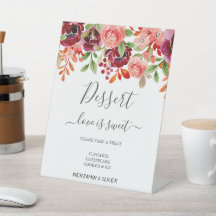 Elegant Wildflower Wedding Dessert Bar 