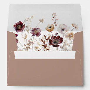 Elegant Wildflower Wedding Envelope