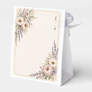 Elegant Wildflower Wedding Favor Box