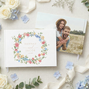 Elegant Wildflower Wedding Guest Book