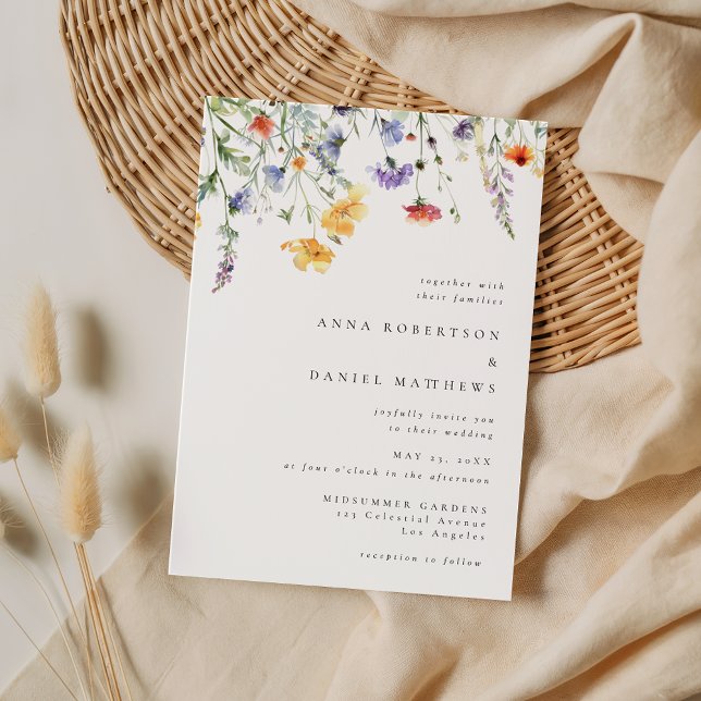 Elegant Wildflower Wedding Invitation (Creator Uploaded)