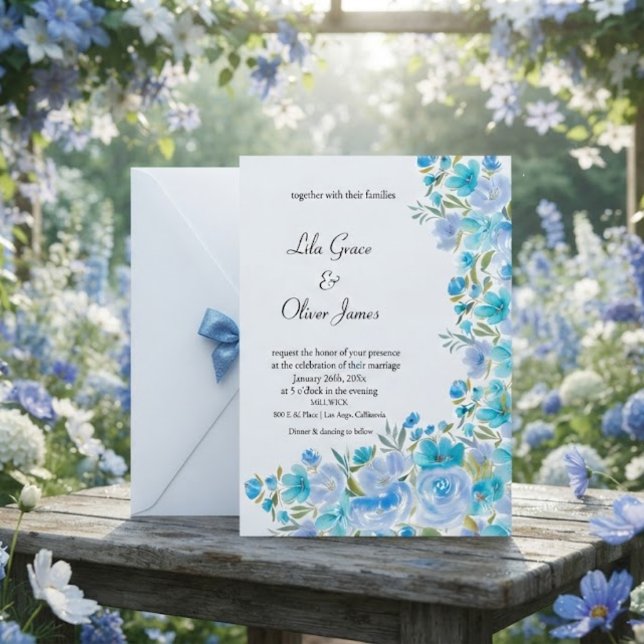 Elegant Wildflower Wedding Invitation (Creator Uploaded)