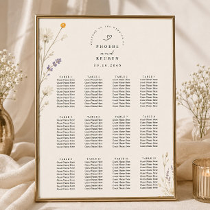 Elegant Wildflower Wedding Seating Chart