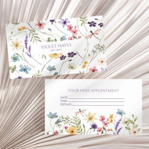 Elegant Wildflower Wild Flower Floral Custom Appointment Card