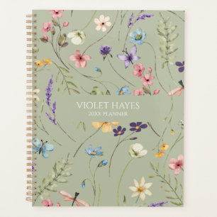 Elegant Wildflower Wild Flower Floral Custom Planner