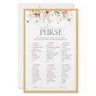 Elegant Wildflower Yellow Bridal Shower Game