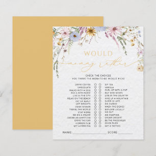 Elegant Wildflowers Baby Shower Game