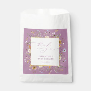 Elegant Wildflowers Baby Shower Thank You Favour Favour Bag