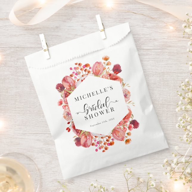 Elegant Wildflowers | Boho Bridal Shower  Favour Bag (Clipped)