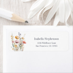 Elegant Wildflowers Boho Return Address