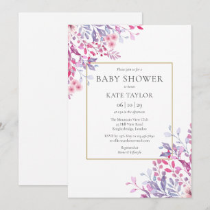 Elegant Wildflowers Floral Baby Shower Invitation