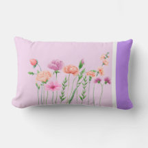 Elegant Wildflowers Lumbar Cushion