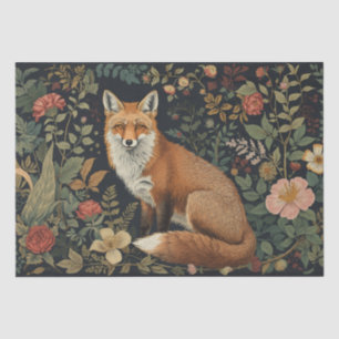 Elegant Wildflowers Red Forest Fox Cottagecore     Tissue Paper