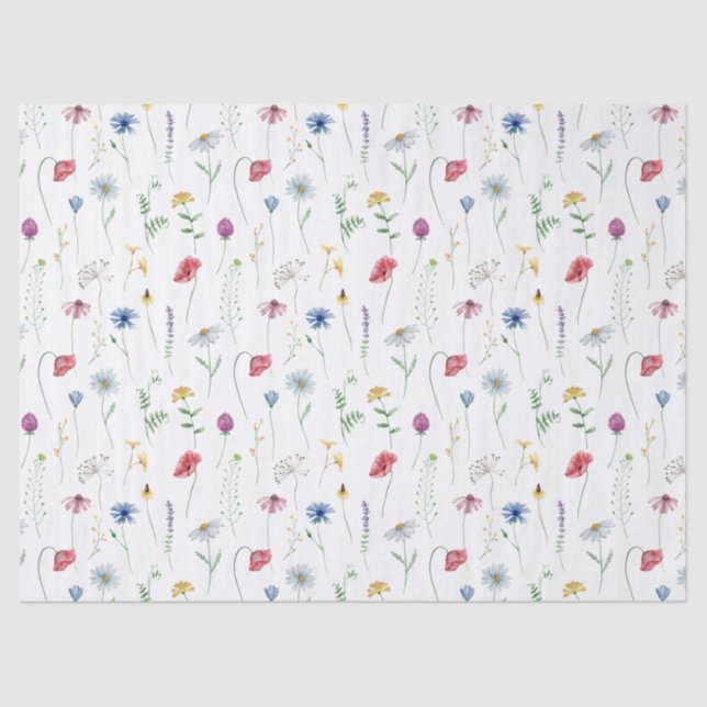 Elegant Wildflowers Tissue Paper (Front)